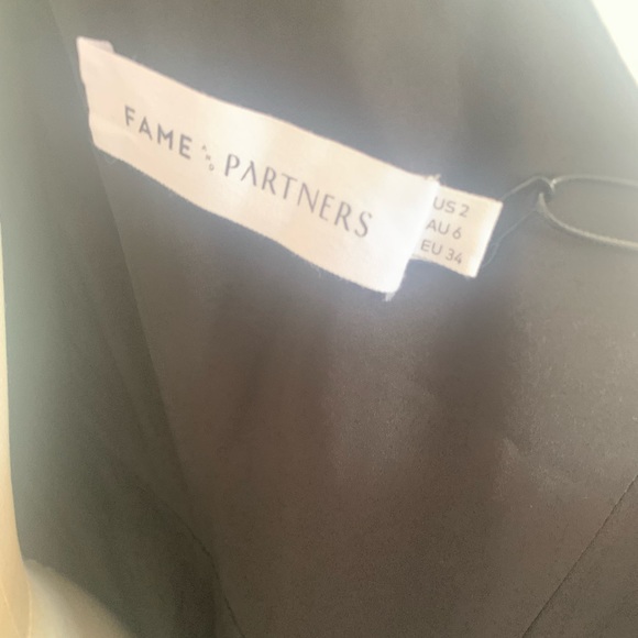 Fame and Partners- black one shoulder maxi dress size 2 - Picture 4 of 4